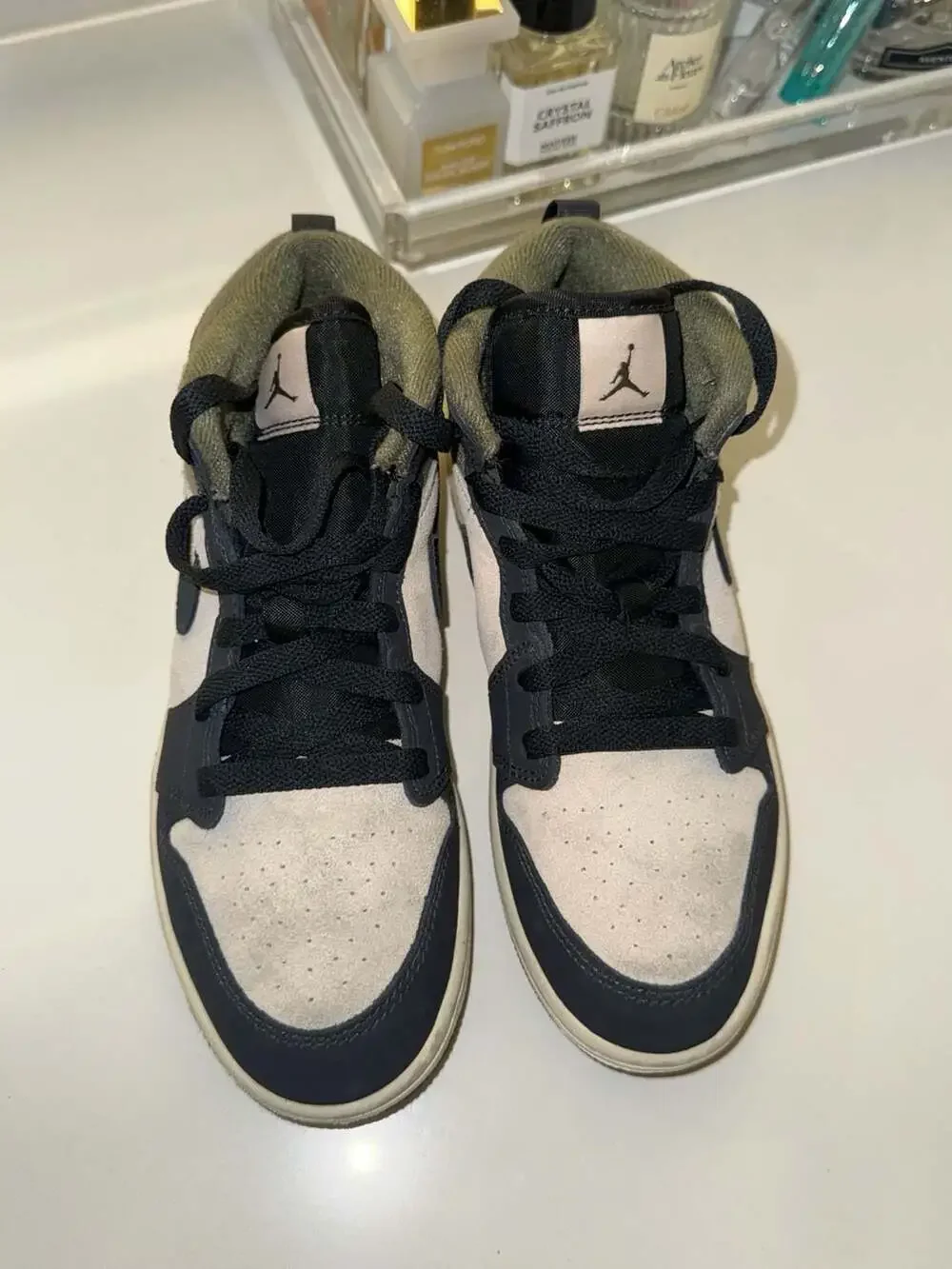 Air Jordan 1 Mid SE Light Orewood Brown Medium Olive Size 3Y